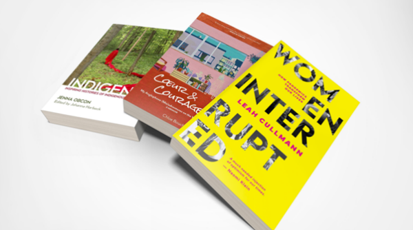 Three book covers designed by MPub students