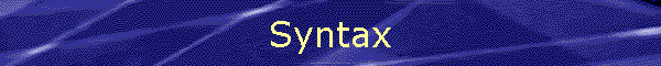 Syntax