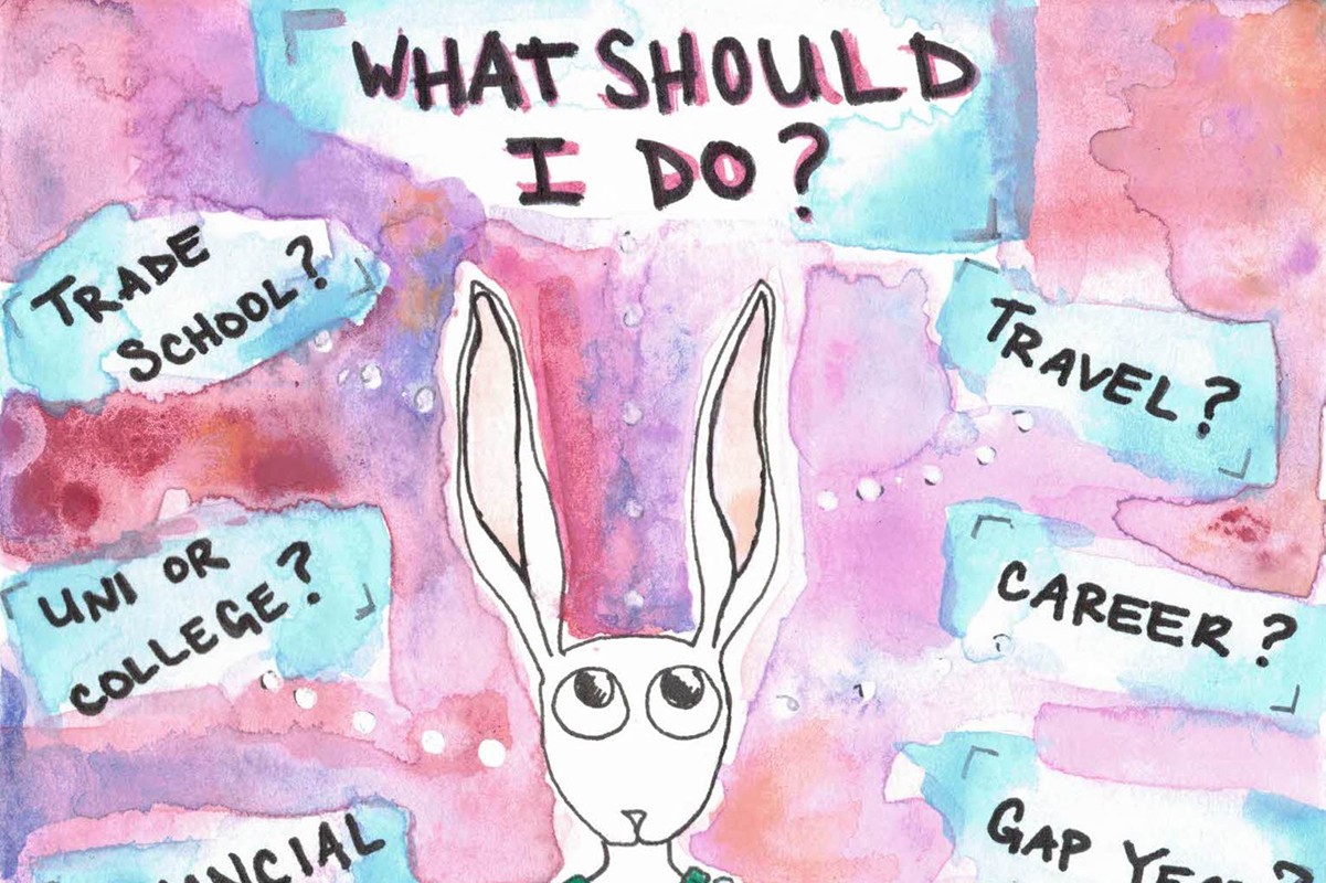 Illustration: Rabbit thinking "What should I do?"
