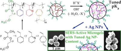 pH-responsive nanoparticle-microgel composites for SERS