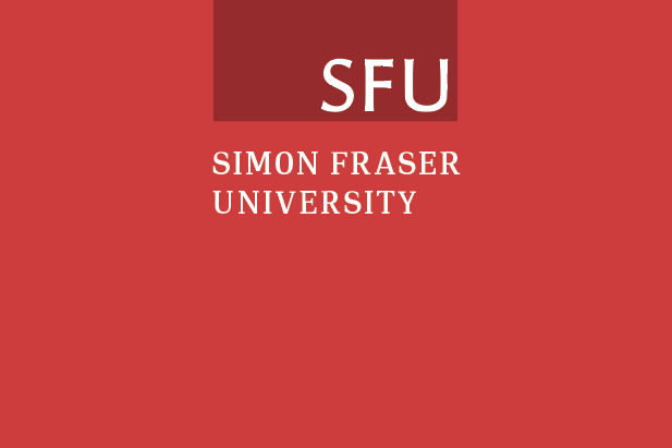 Institutional SFU out-of-province logo – vertical / reverse colour