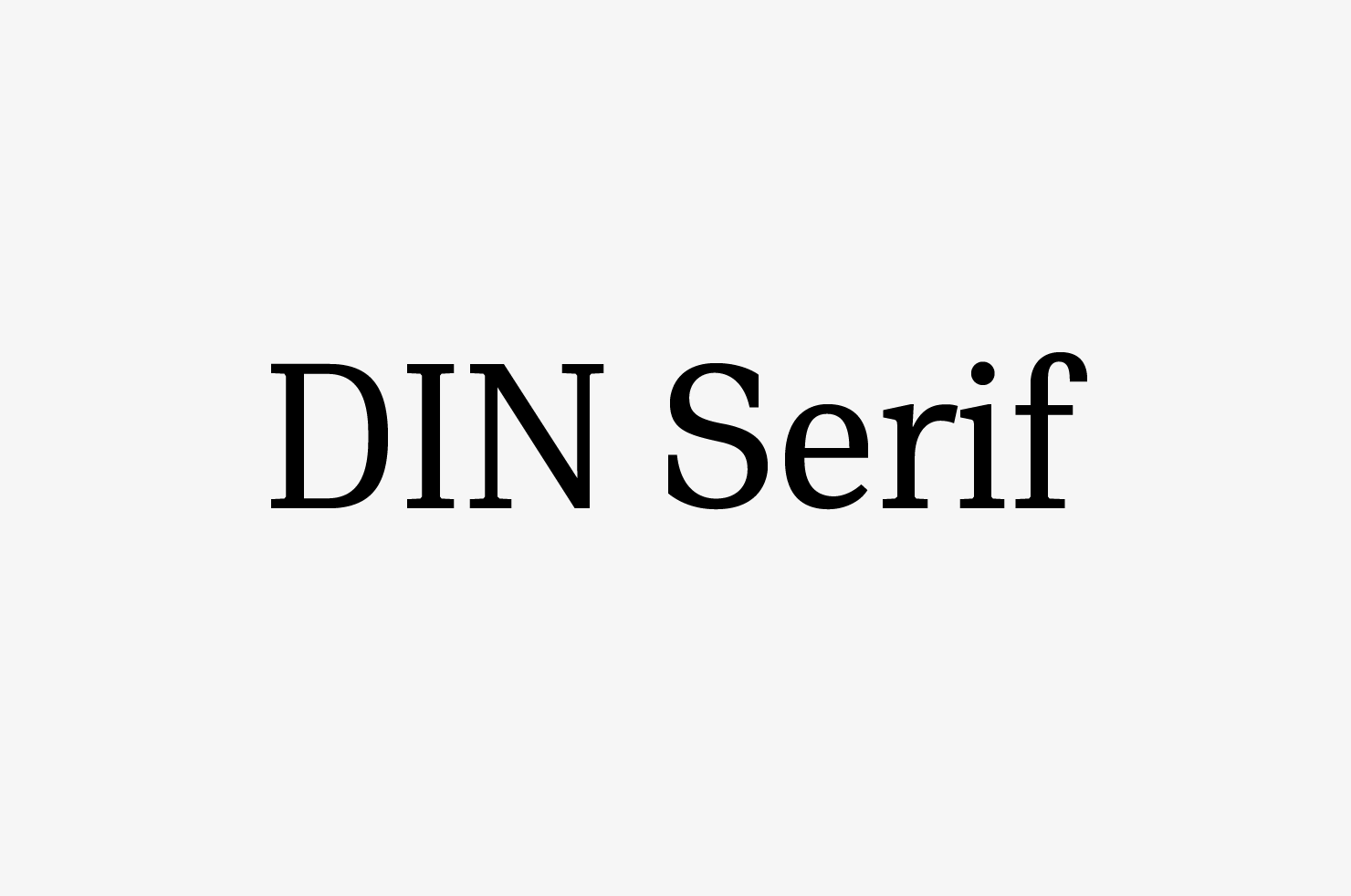 Typeface box DIN Serif