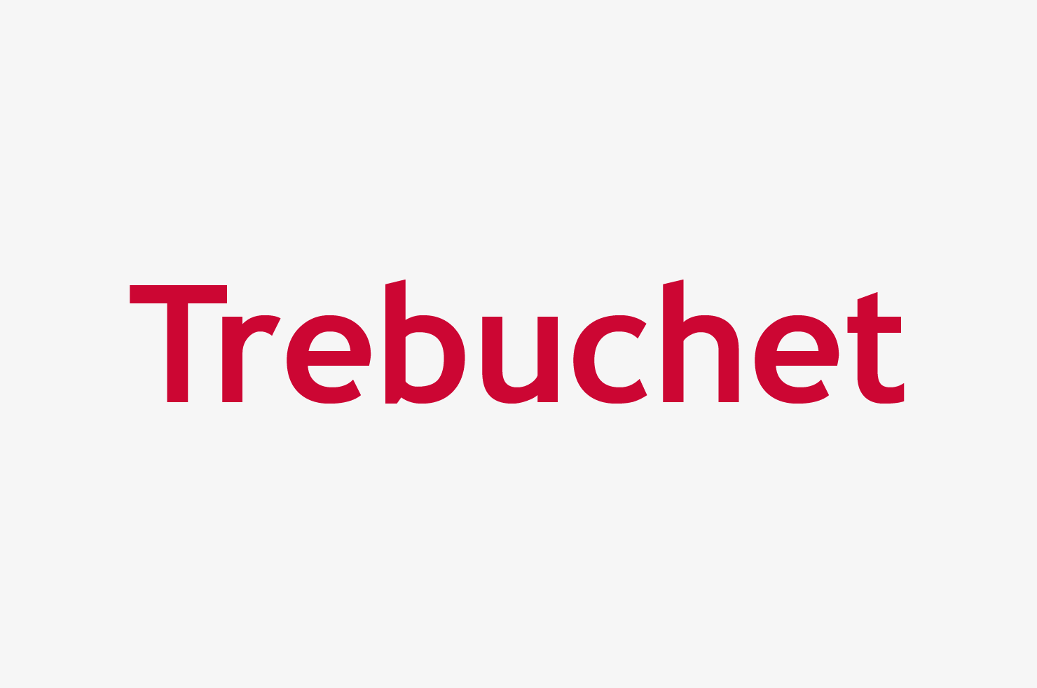 Typeface box Trebuchet