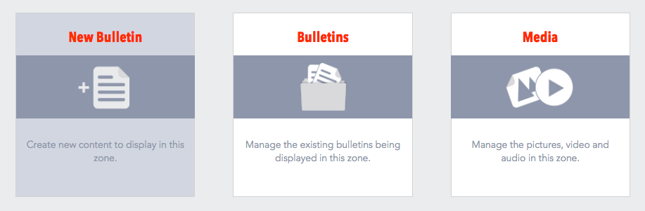 New Bulletin button