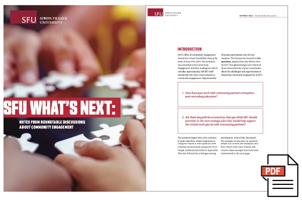 SFU's What's Next report cover page thumbnail