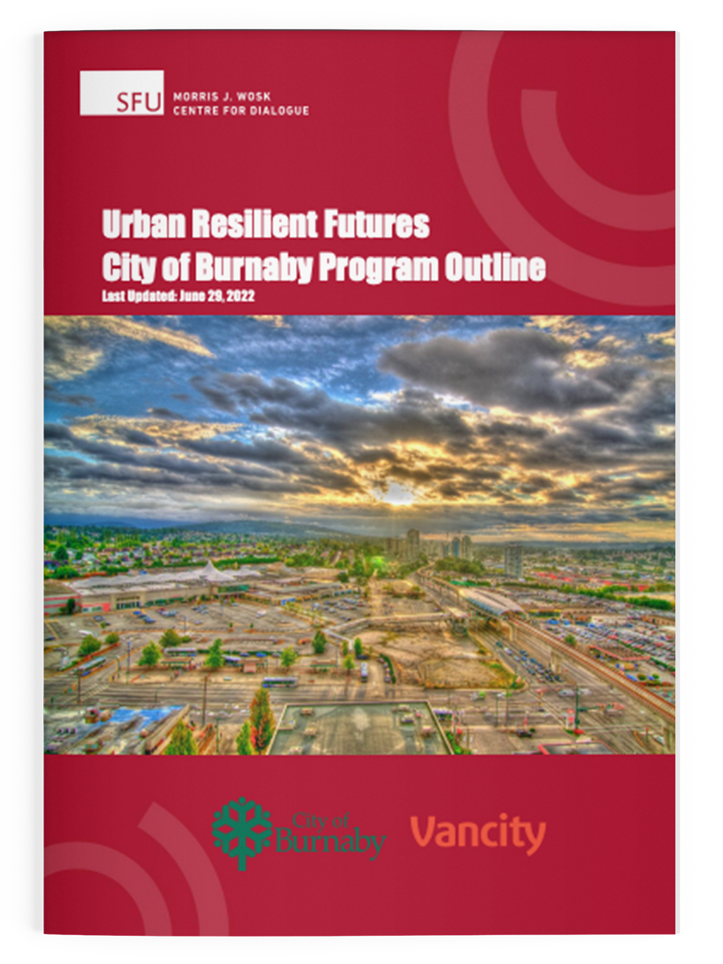 Mockup of the cover of the Urban Resilient Futures program outline