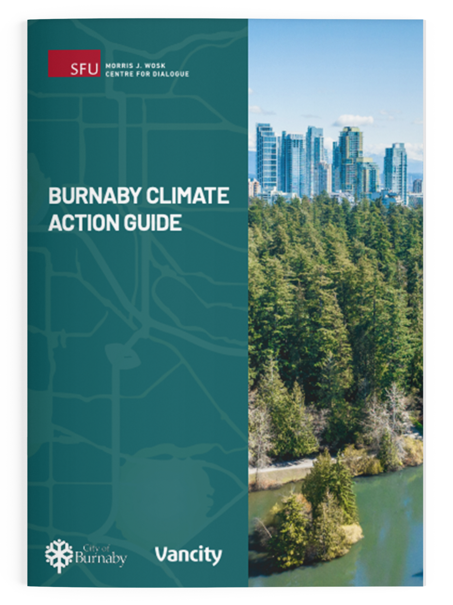 Mockup of the cover of the Burnaby Climate Action guide
