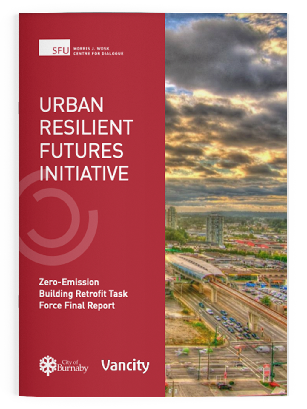 Mockup of the cover of the Zero-Emission Building Retrofit Task Force final report
