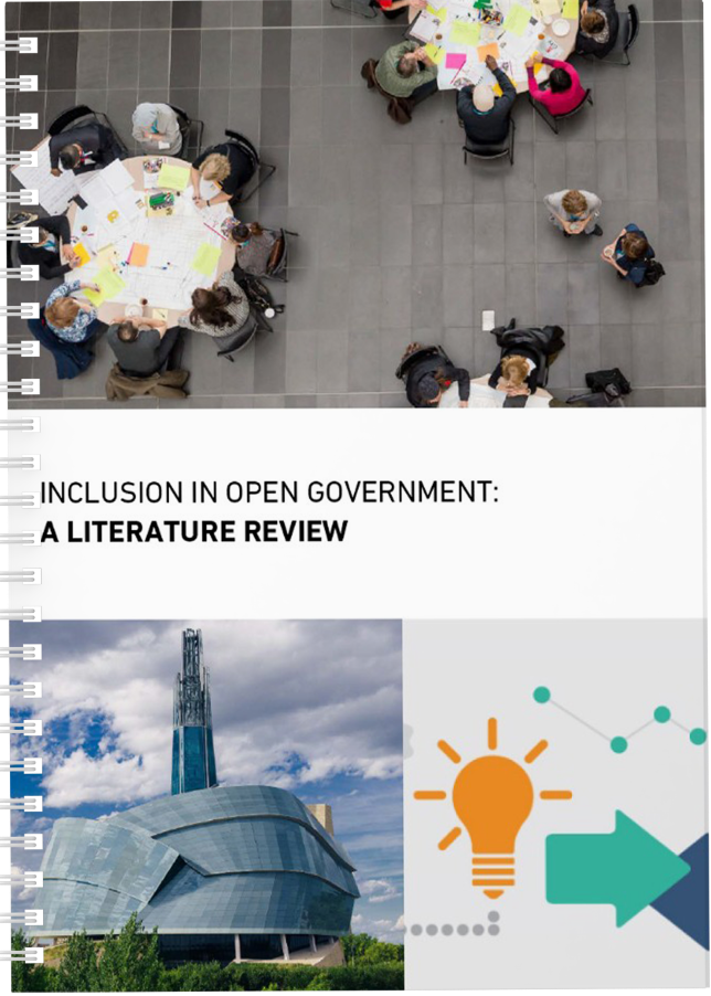 Cover of the Inclusion in Open Government literature review report