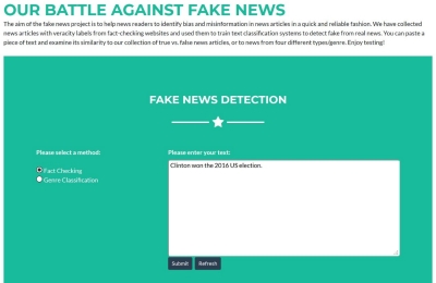 Fake news detection system