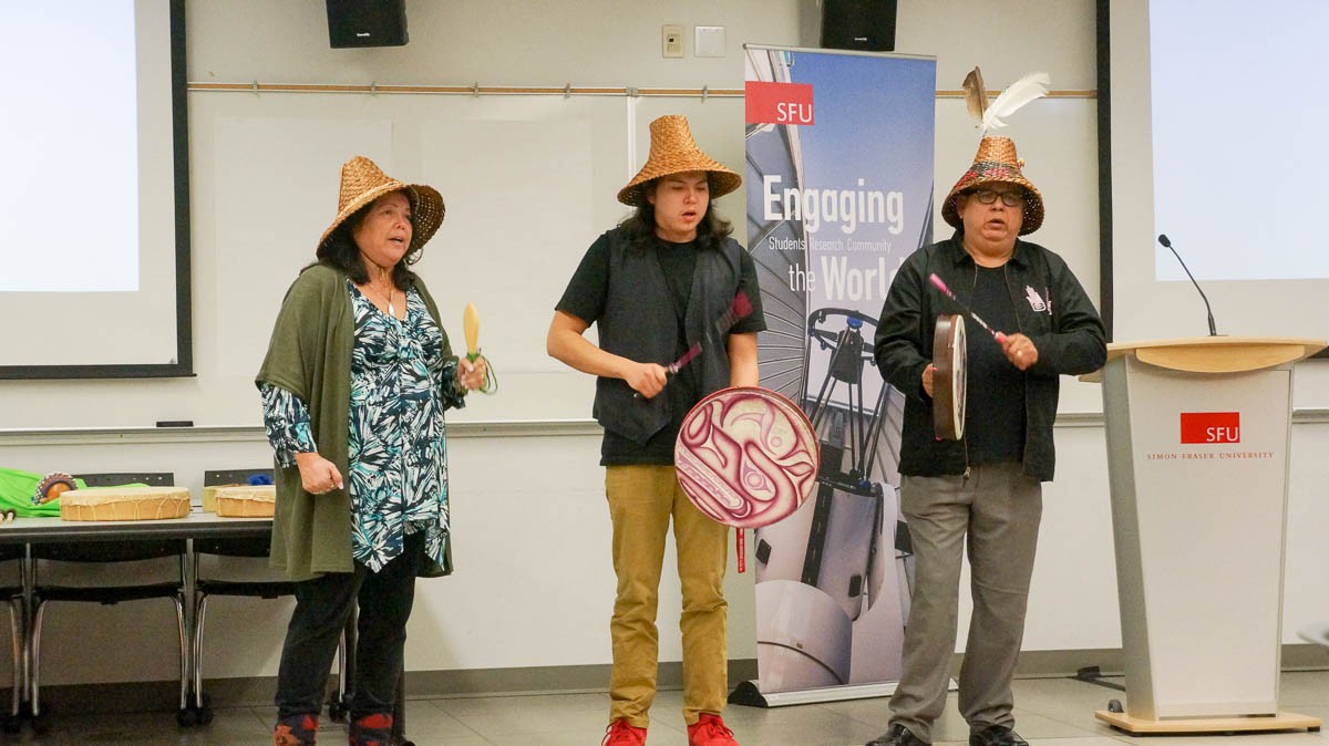A welcome to the traditional territories of the Kwantlen First Nation