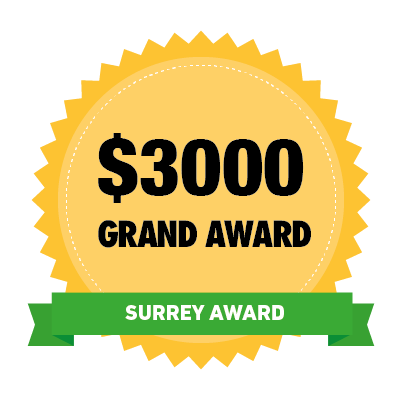 $3000 Surrey Grand Award Winner Badge