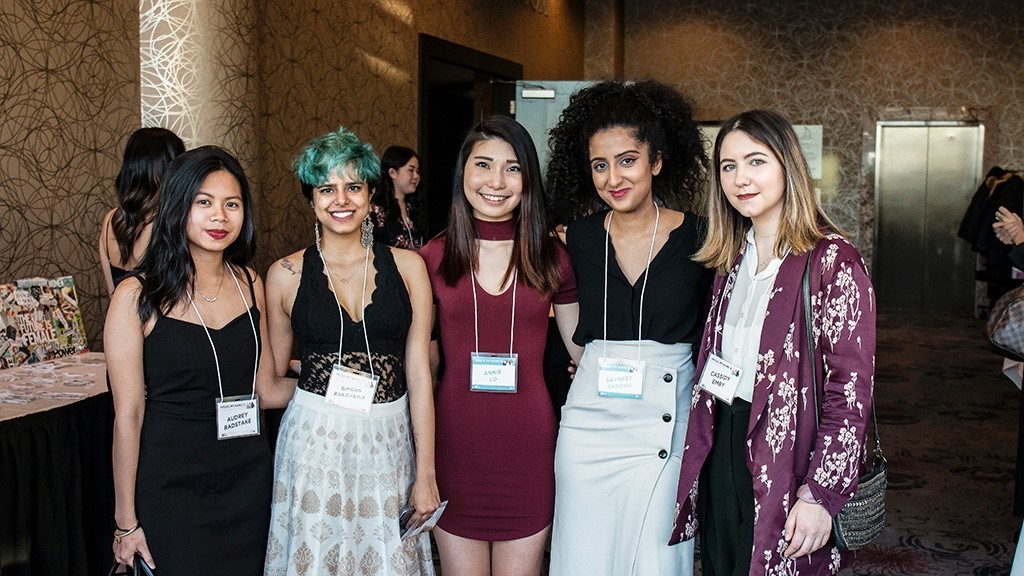 Simran Randhawa, SFSS Women of the Year award winner for FASS in 2019 (second from left). Photo credit: Stanley Rashai