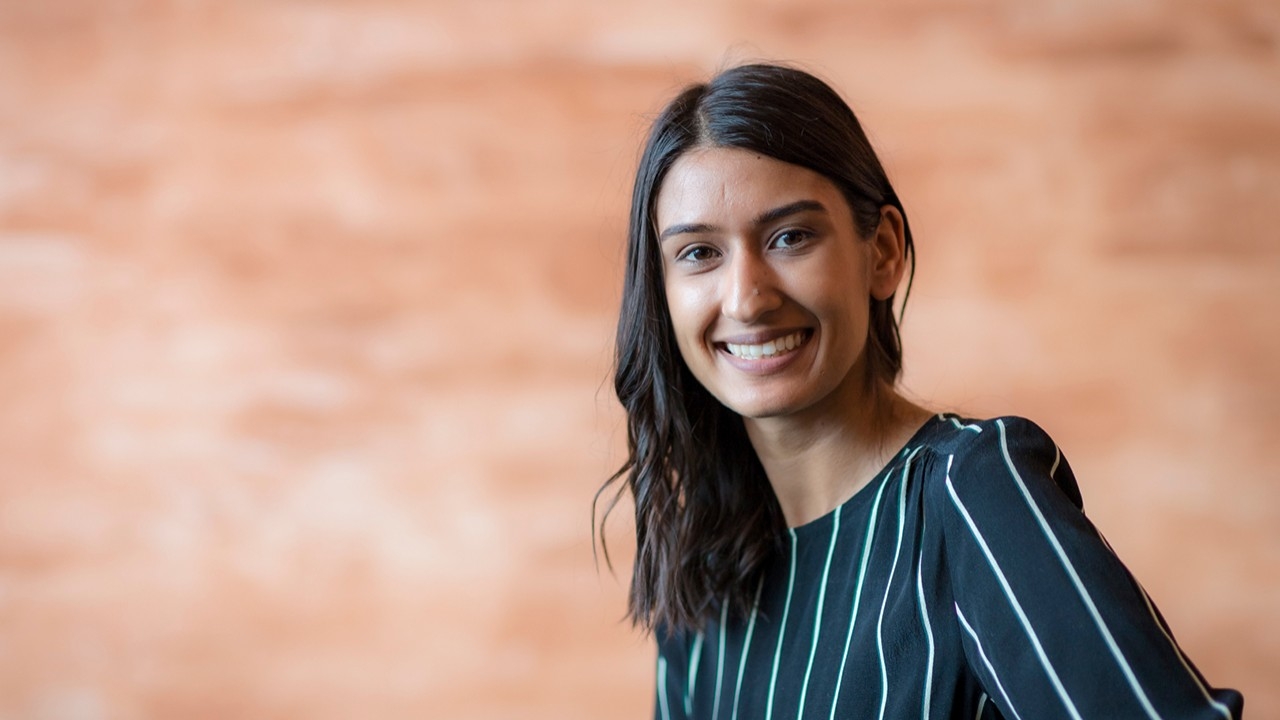 Jasleen Bains, international studies and communications student at SFU, focused on community improvement as the catalyst for her budding academic and professional career. Photo credit: Greg Ehlers