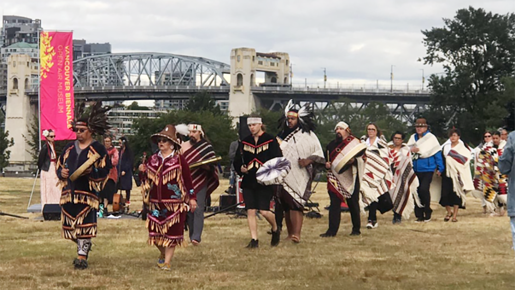In a historic and unprecedented ceremony at Vanier Park, Indigenous weavers presented the Vancouver Muslim community with a collection of handwoven rugs symbolizing partnership and collaboration on June 27.