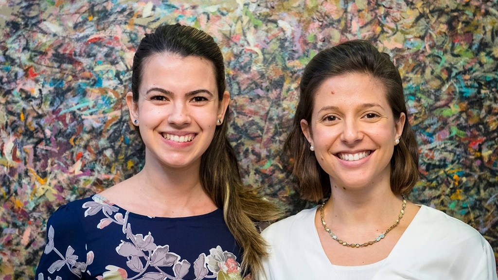 Pictured: Vanessa Milost Gonzales (left), co-founder of start-up Aplica! and co-founder Luciana Saldanha Fortes. Photo credit: SFU's Coast Capital Savings Venture Connection