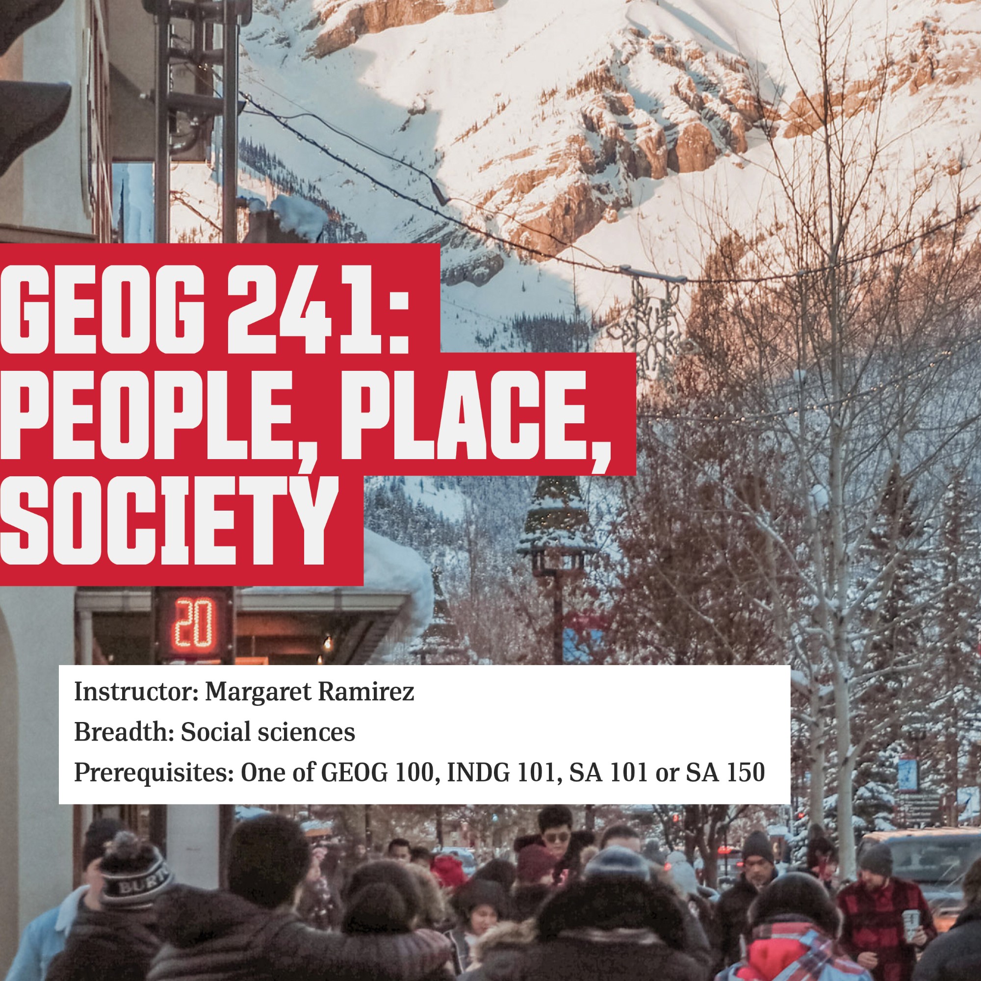 GEOG 241: People, place, society