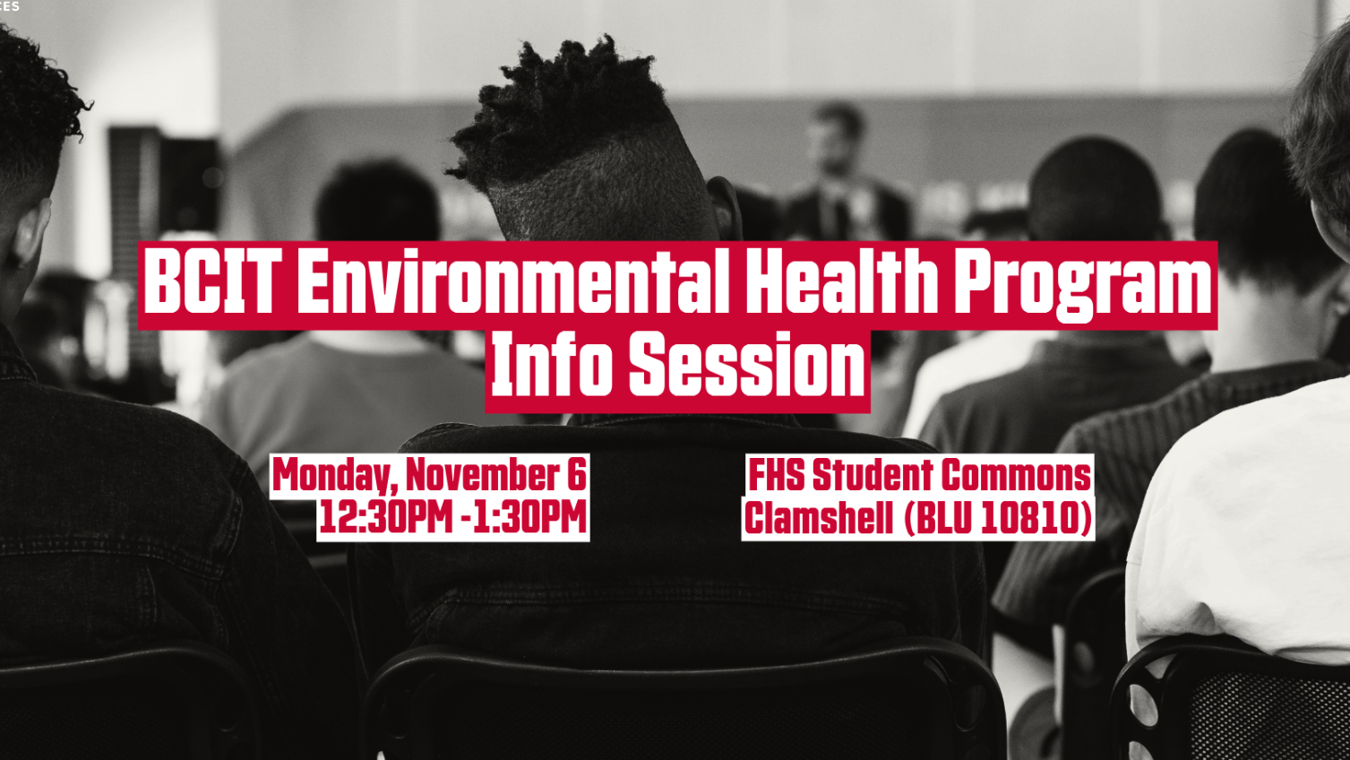 Nov 6: BCIT Environmental Public Health Program Info Session