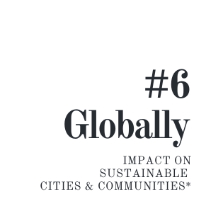 SFU #1 Globally for impact on sustainable cities & communities