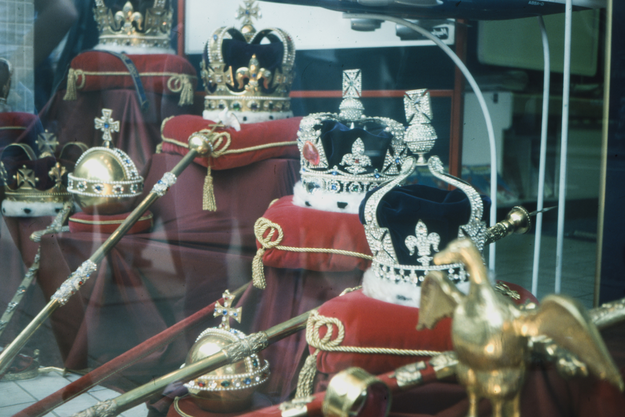 Store window display on The Stand, London, to celebrate the Marriage of Prince Charles and Princess Diana, 1981.