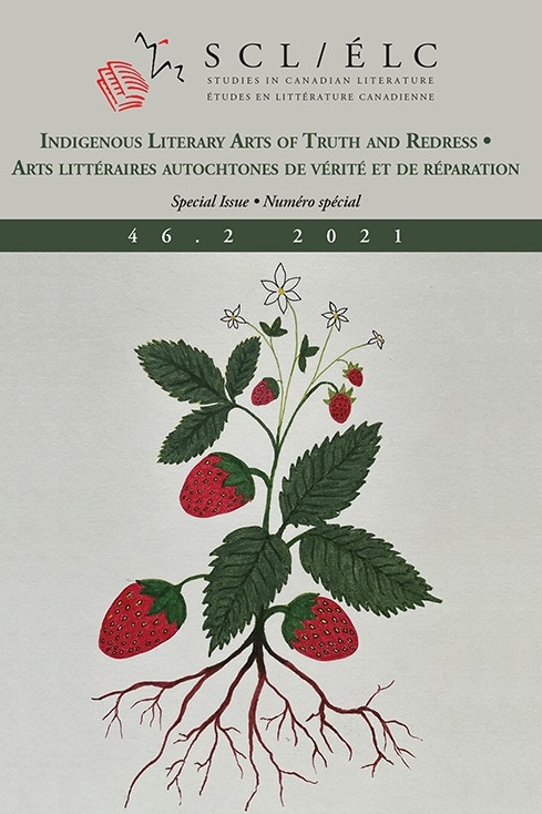Studies in Canadian Literature  46(2), 186–212, 2021