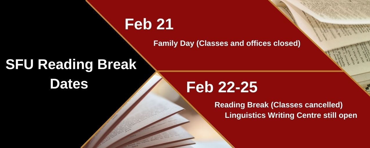 Sfu Calendar 2022 Reading Break 2022 - Department Of Linguistics - Simon Fraser University