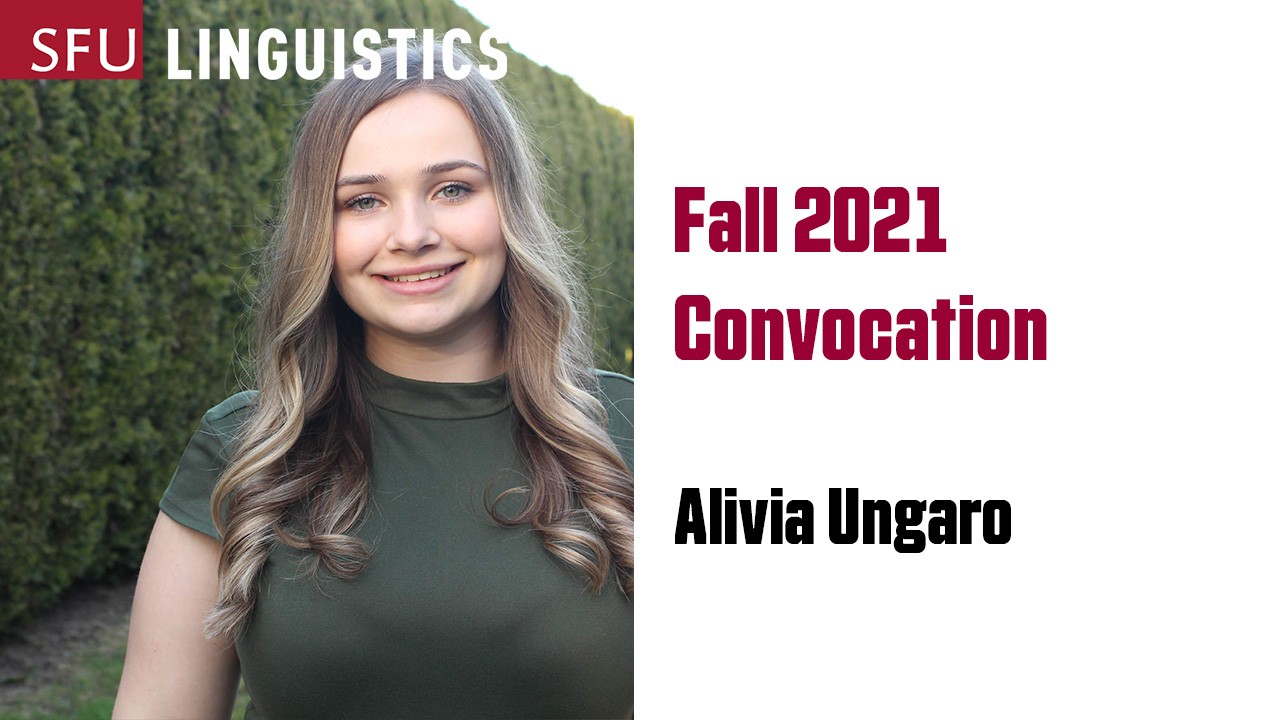 Linguistics BA grad Alivia Ungaro headed to MA in Speech Language Pathology