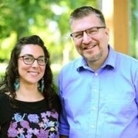 SFU linguist Peter Jacobs (right), and UVic Indigenous Education scholar Onowa McIvor lead the language revitalization project.