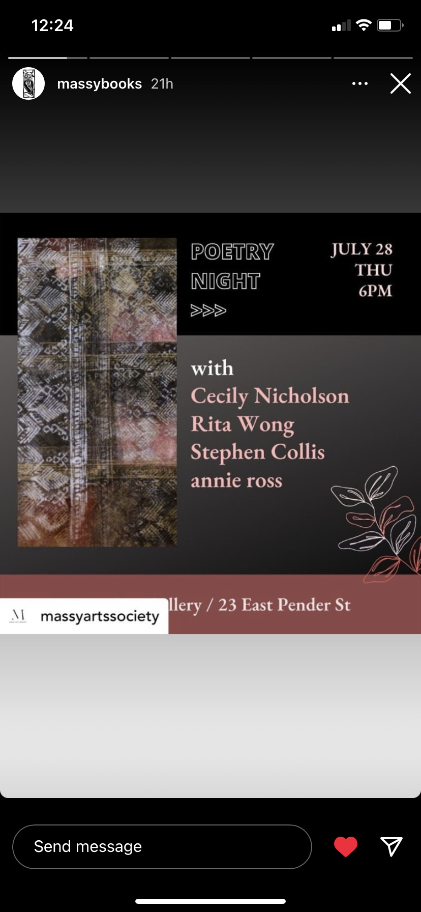 Four Directions Open Letter Reading