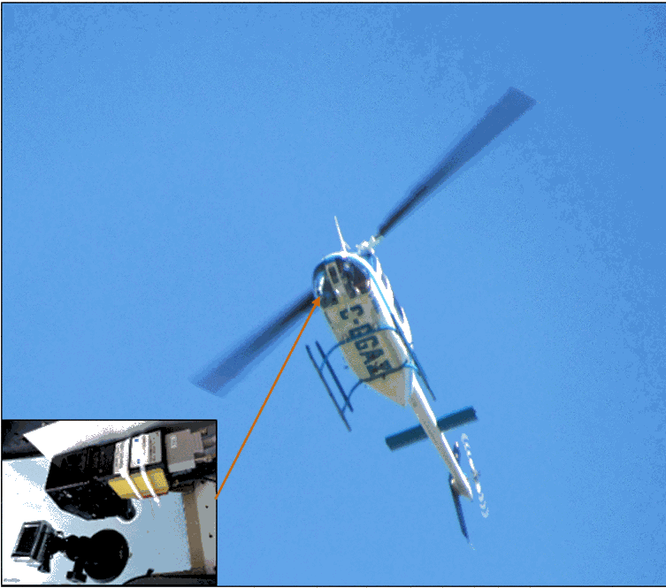 Hyperspectral Sensor Mounted on Manned Helicopter