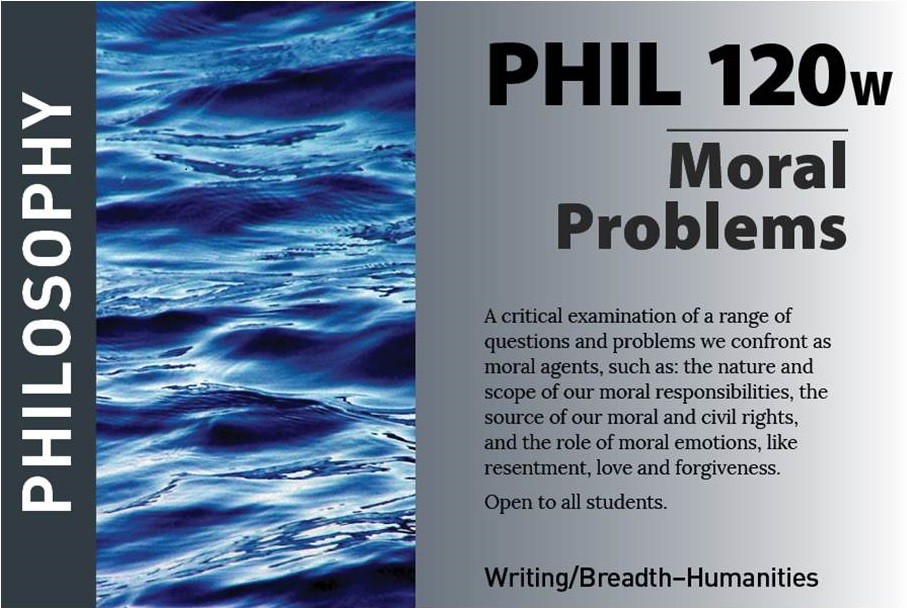 marketing postcard for philosophy course PHIL120W