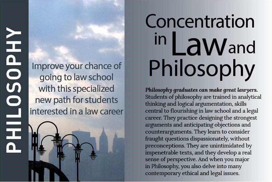 marketing postcard for law concentration