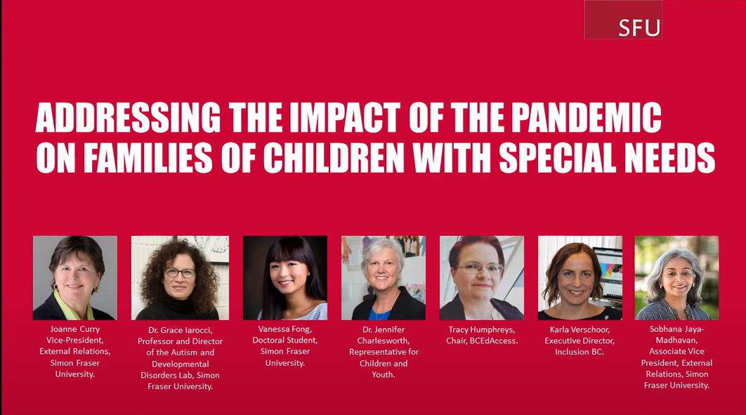 SFU - Addressing the impact of the pandemic on families of children with special needs