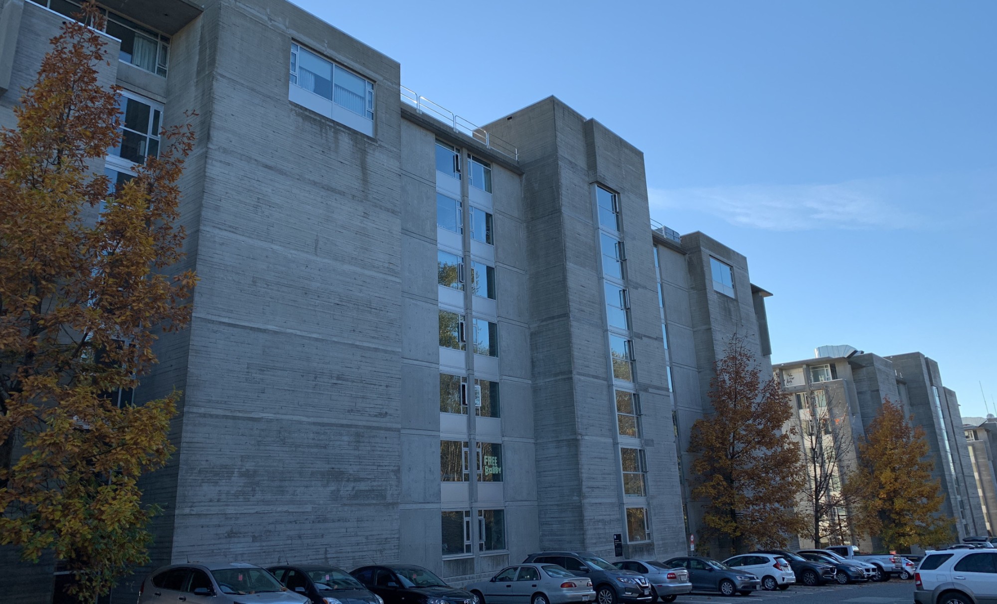View of the Towers at night during the summer