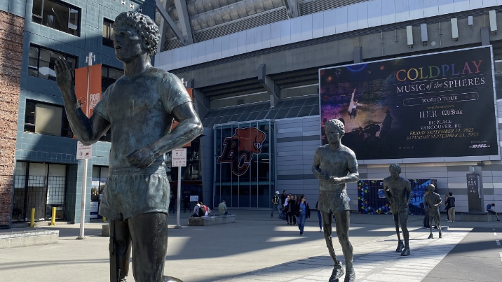 Terry Fox statues outside of BC Place