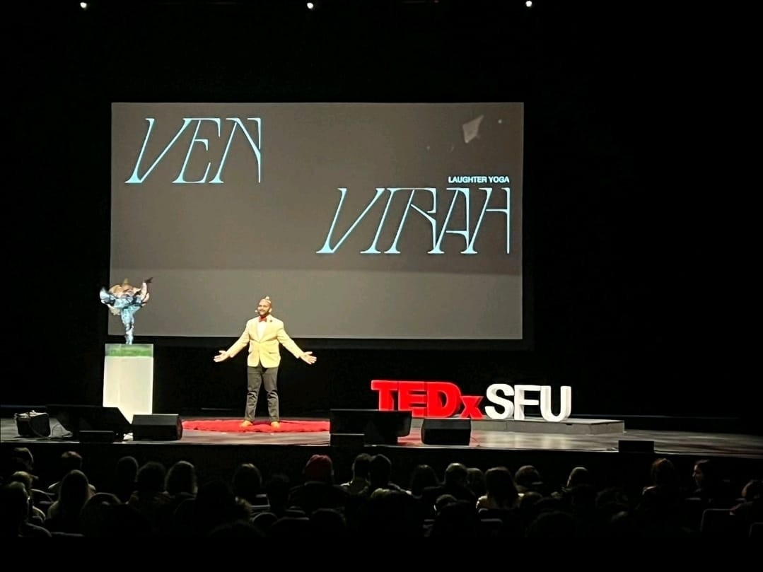 Ven Virah speaking at 2023 TEDxSFU event
