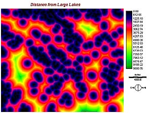 Large Lakes Distance