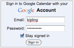 Sign onto Google Calendar