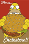 Homer Simpson eating a burger