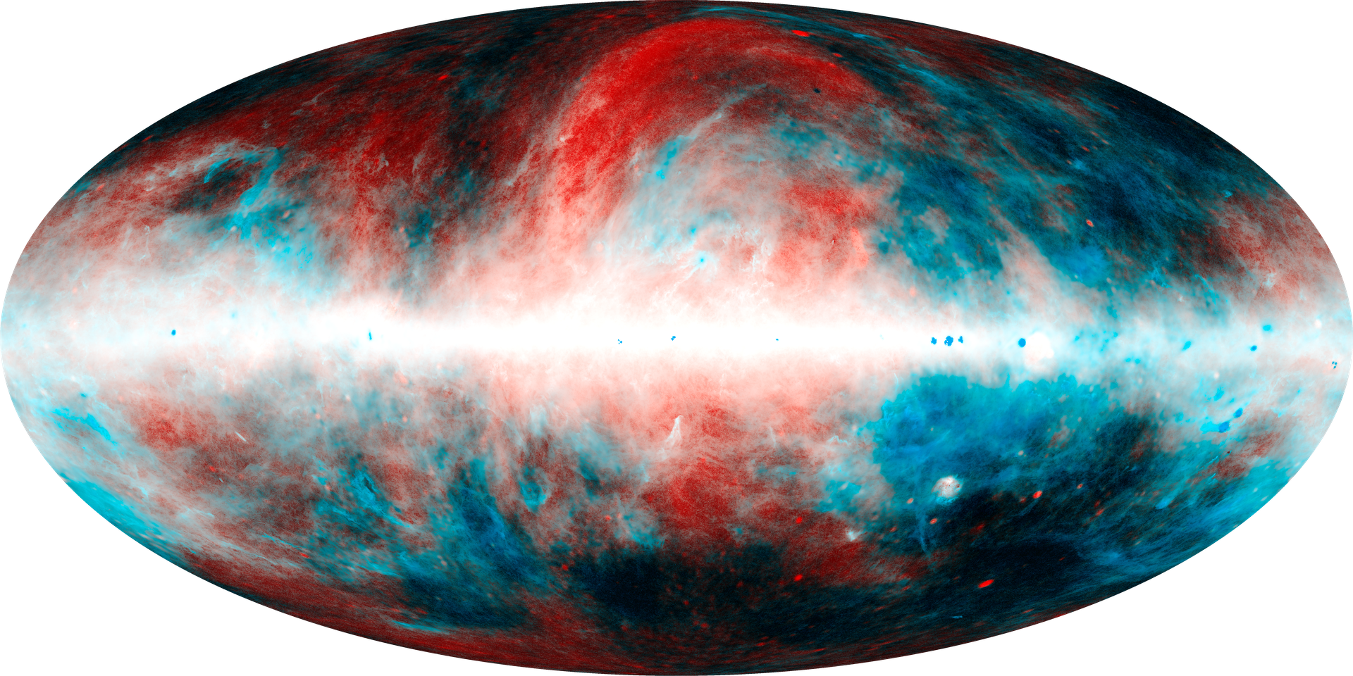 Planck synchrotron and dust false color map