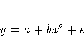 y = a + b x^c + {\epsilon}