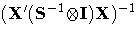 {( X'(S^{-1} {\otimes} I)X)^{-1}}