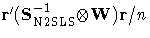 {r'( S^{-1}_{\rm{N2SLS}} {\otimes} W)r/n}