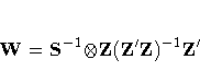 W = S^{-1} {\otimes} Z(Z'Z)^{-1} Z'