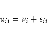 u_{it}={\nu}_{i}+{\epsilon}_{it}
