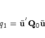 q_{1}=\tilde{u}^{'}Q_{0}\tilde{u}