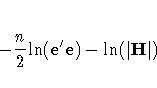 -\frac{n}2{\ln}({e'}e) - {\ln}({|{H}|})