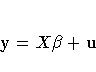 y = X{\beta} + u