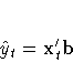 \hat{y}_{t}=x_{t}'b