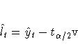 \hat{l}_{t}= \hat{y}_{t}- t_{{\alpha}/2 }\rm{v}